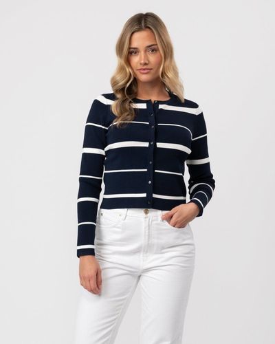 Ted Baker Eloriaa Crew Neck Fitted Cardigan - Blue