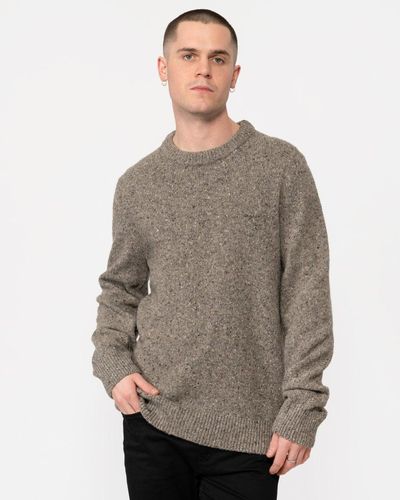 GANT Wool Neps Crew Neck Sweater - Grey