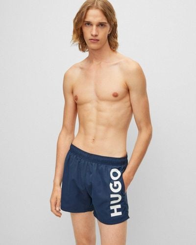 HUGO Abas Quick Dry Swim Shorts - Blue