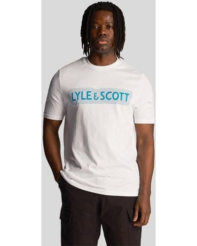 Lyle & Scott Vibrations Print - White