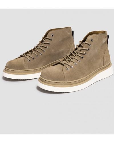 BOSS Rainard Suede Boots - Natural