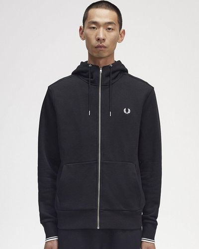 Fred Perry Zip Through Hoodie Nos - Blue
