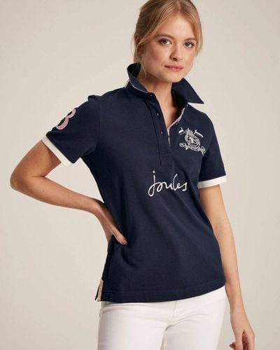 Joules Beaufort Short Sleeve Polo - Blue