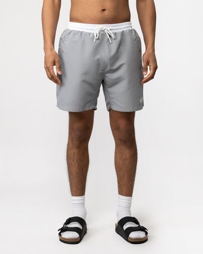 BOSS Starfish Quick-dry Swim Shorts With Contrast Details - Gray