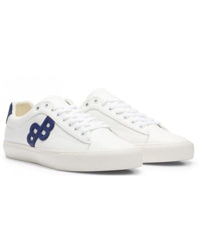 BOSS by HUGO BOSS Aiden Low Top Trainers With Monogram Detail - White