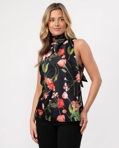 Ted Baker Raeven Cowl Neck Sleeveless Top - Black