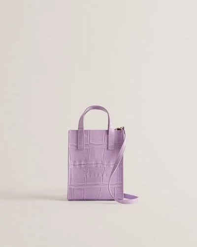 Ted Baker Gatocon Mini Croc Icon Bag - Pink