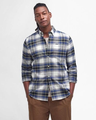 Barbour Bowmont Long Sleeve Tailored Shirt - Blue