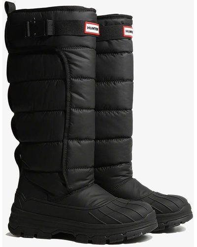 HUNTER Intrepid Tall Buckle Snow Boots - Black