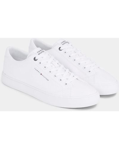 Tommy Hilfiger Th Hi Vulc Detail Low Canvas Sneakers - Blue
