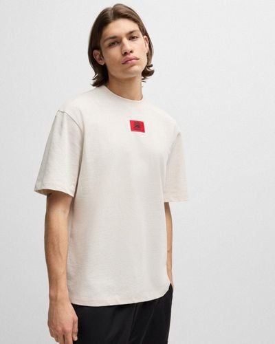 HUGO X Rb Relaxed Fit T-shirt With Signature Bull Motif - White