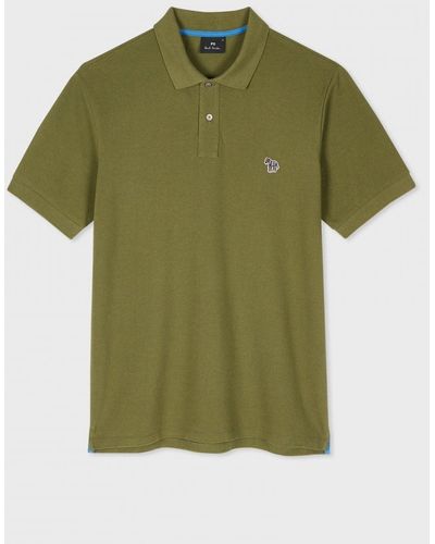 Paul Smith Ps Regular Fit Short Sleeve Polo Shirt Zebra - Green