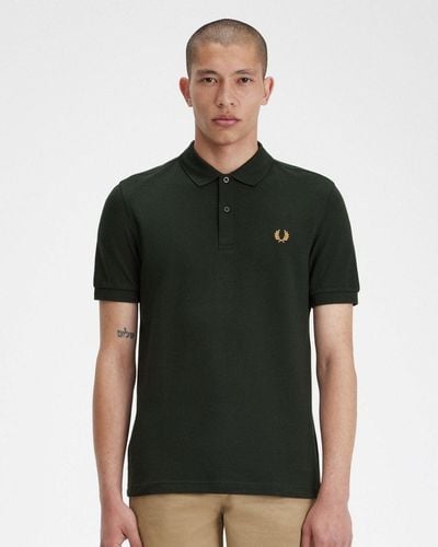 Fred Perry Plain Signature Polo Shirt - Green