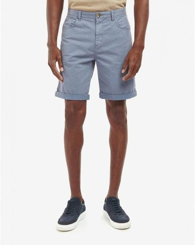 Barbour Overdyed Twill Shorts - Blue