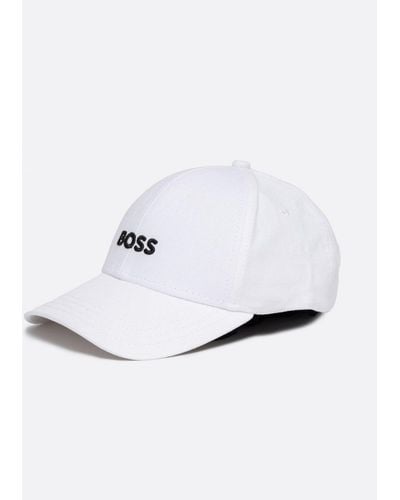 BOSS Zed Cotton-twill Six-panel Cap With Embroidered Logo - White