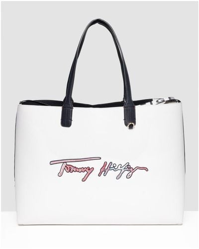 Tommy Hilfiger Iconic Tommy Tote Signature - White