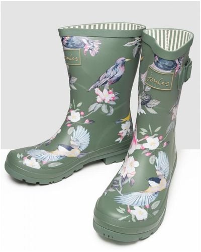 Joules Molly Mid Height Printed Wellies - Multicolour