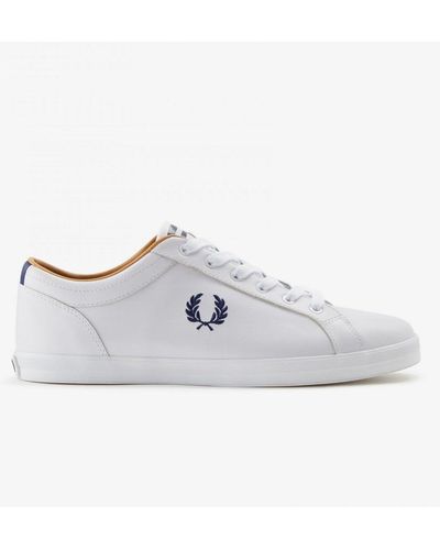 Fred Perry Baseline Leather B4330 White