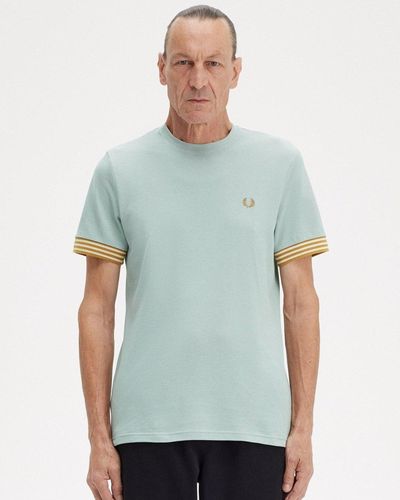 Fred Perry Striped Cuff - Green
