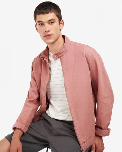 Barbour Overdyed Casual Harrington Jacket - Pink