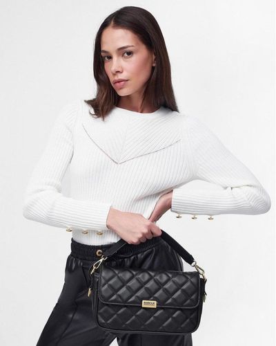 Barbour Quilted Soho Crossbody Bag - White