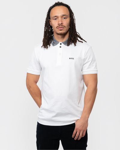 BOSS by HUGO BOSS Polo Shirt With Moisture Management in Black for Men |  Lyst