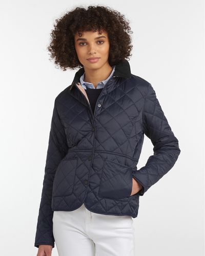 Barbour Deveron Quilted Coat - Blue