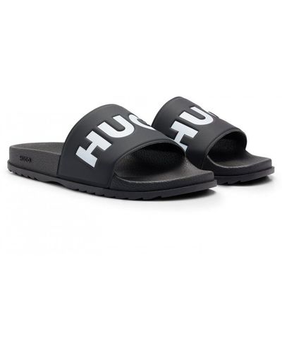 HUGO Match Slides With Logo Strap Nos - Black