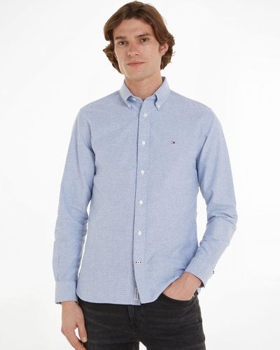Tommy Hilfiger Oxford Dobby Long Sleeve Shirt - Blue