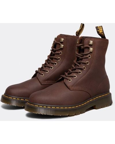 Dr. Martens 1460 Pascal Outlaw Fleece Lined Wintergrip Boots - Brown