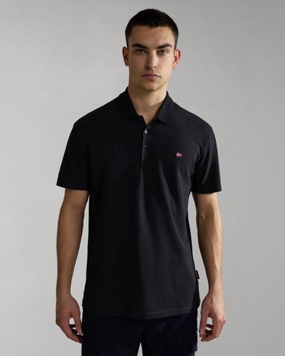 Napapijri Ealis Sum Short Sleeve Polo Shirt - Black