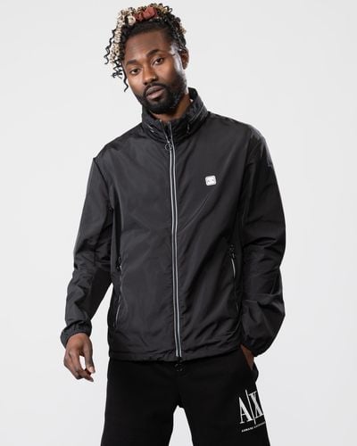 Armani Exchange Jacket With Packable Hood - Black