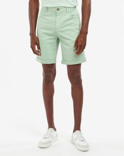 Barbour Overdyed Twill Shorts - Green
