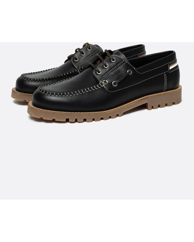 BOSS Tirian Boat Shoes - Black