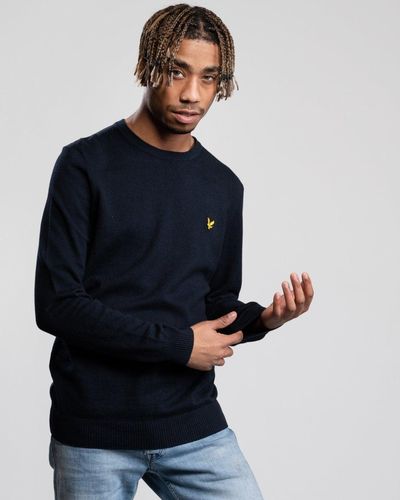 Lyle & Scott Cotton Merino Jumper - Blue