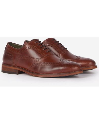 Barbour Isham Oxford Brogue Shoes - Brown