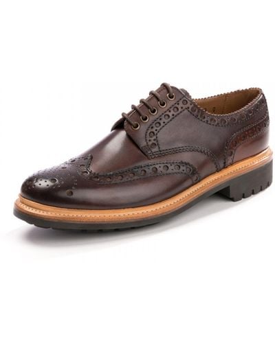 Grenson Archie Commando Sole Shoes (leather) - Brown