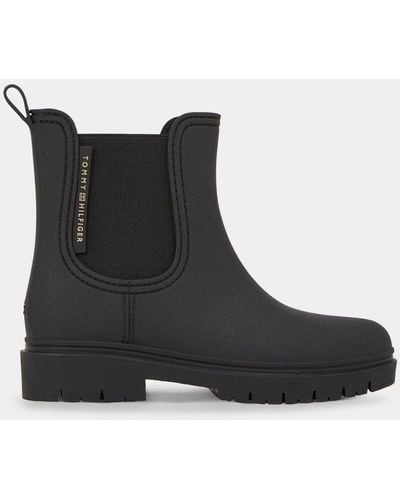 Tommy Hilfiger Essential Tommy Chelsea Rainboots - Black