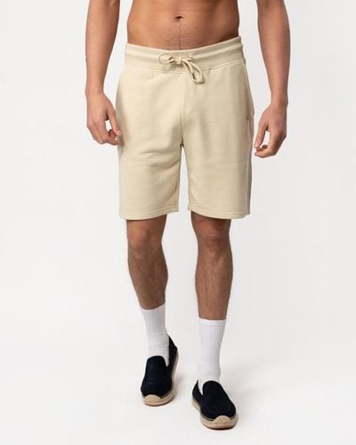 GANT Regular Fit Shield Logo Sweat Shorts - Natural