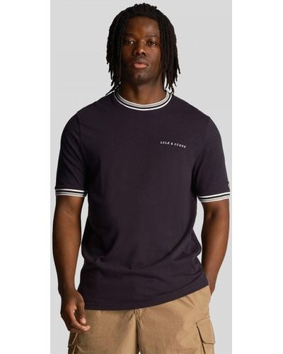 Lyle & Scott Embroidered Tipped - Blue