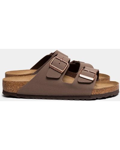 Birkenstock Arizona Birkibuc Unisex Sandals - Brown