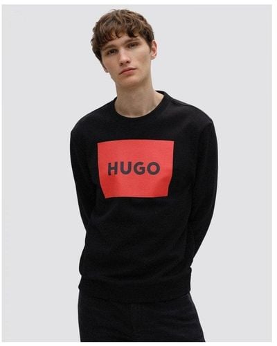 HUGO Duragol222 Large Label Logo Sweatshirt Nos - White