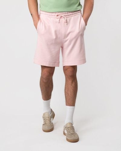 BOSS Sewalk Cotton-terry Shorts With Logo Badge - Pink