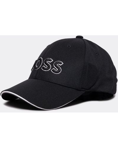BOSS by HUGO BOSS Us-1 Stretch-piqué Cap With Embroidered 3d Logo - Black