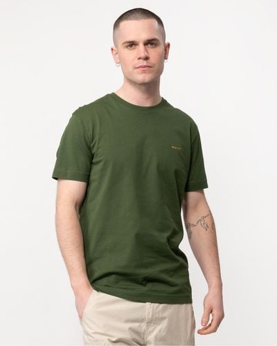 GANT Short Sleeve Contrast Logo - Green