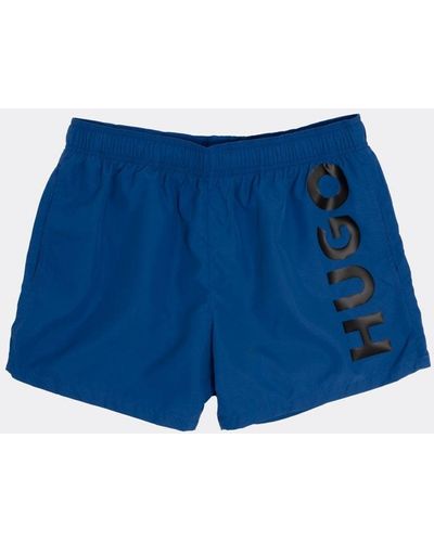 BOSS Octopus Quick-drying Swim Shorts With Large Contrast Logo - Black