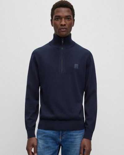 Hugo boss half hot sale zip jumper