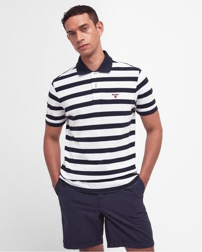 Barbour Stripe Tailored Sports Polo - Blue