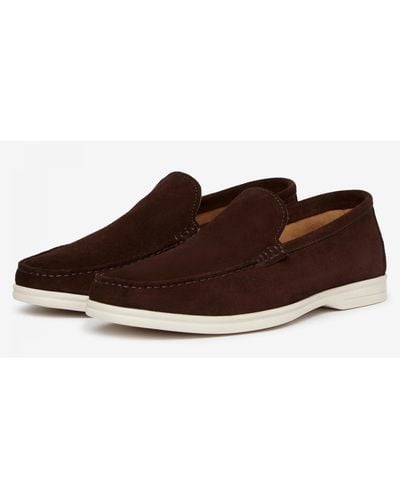 Oliver Sweeney Alicante Suede Moccasin Loafers - Brown