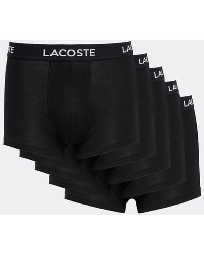 Lacoste 5-pack Stretch Cotton Trunks - Black